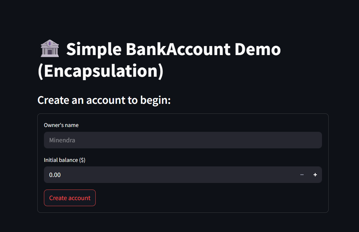 Bank Account Management App with OOP & Streamlit