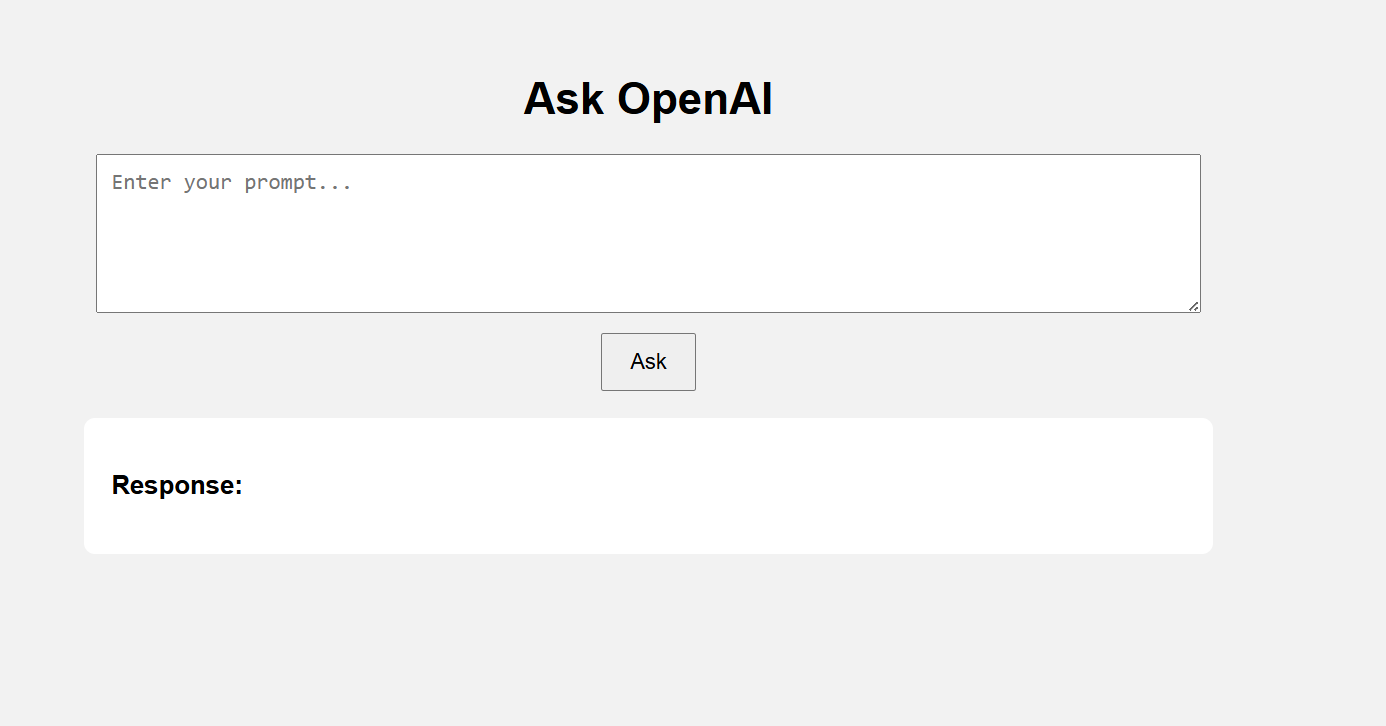 React + FastAPI OpenAI Prompt App