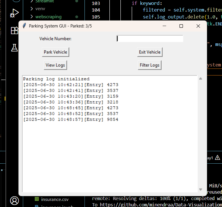 Smart Parking Management System using Python GUI
