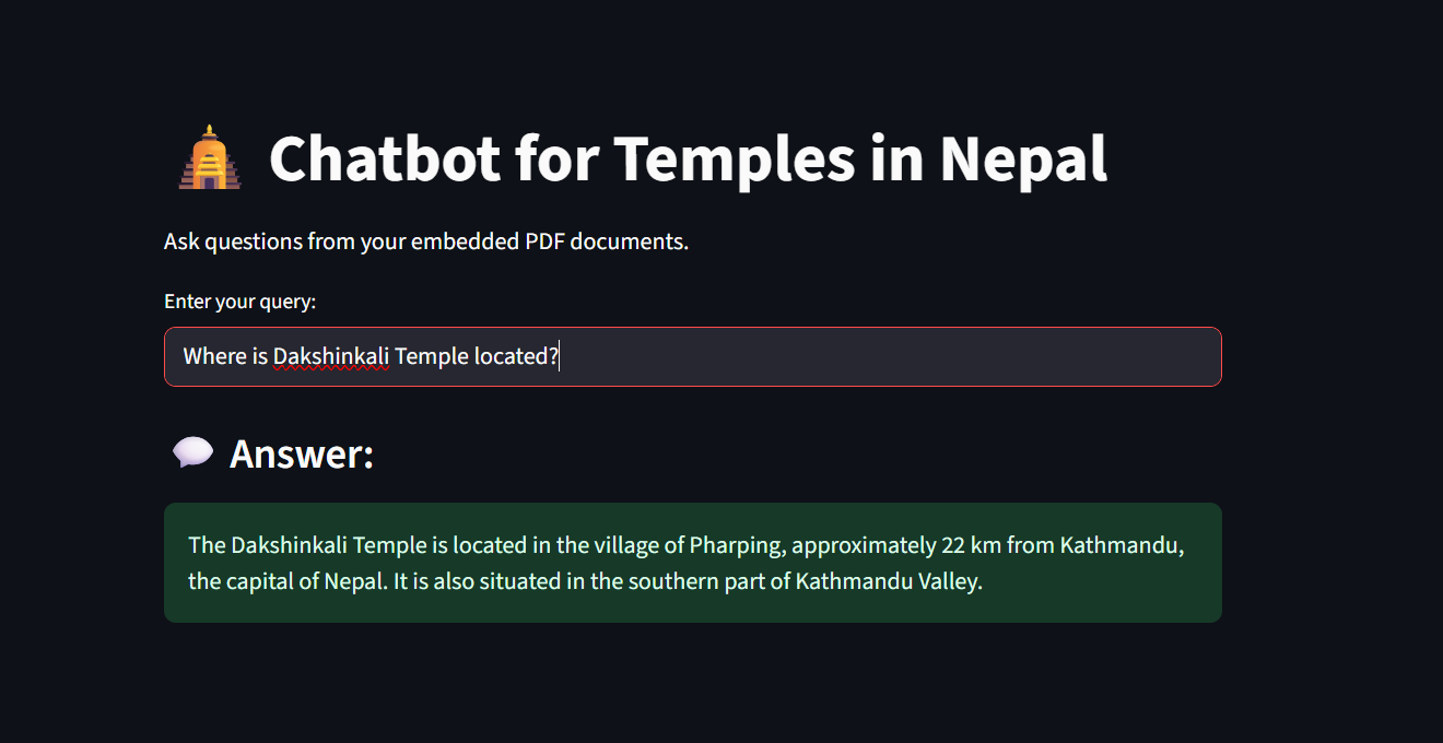 Temple Info Chatbot with RAG using Gemini